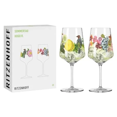 Afbeelding van RITZENHOFF 2931019 aperitiefglas 500 ml zomerdauwserie vogel en bloemenmotief Made in Germany