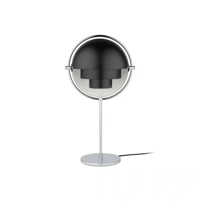 Afbeelding van Gubi Lite tafellamp, hoogte 50 cm, chroom/zwart