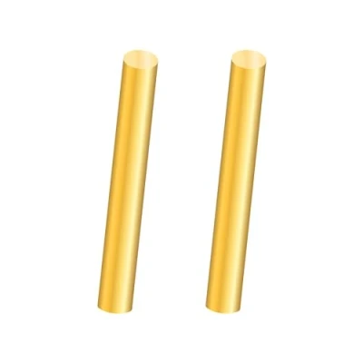 Afbeelding van iMeistek 2 stuks massief messing ronde staafjes Ø 8 mm lengte 100 bars