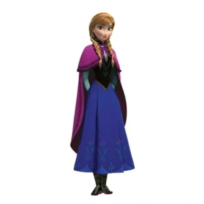 Afbeelding van RoomMates Disney Frozen Anna with Cape Muursticker 13x46 cm Multi
