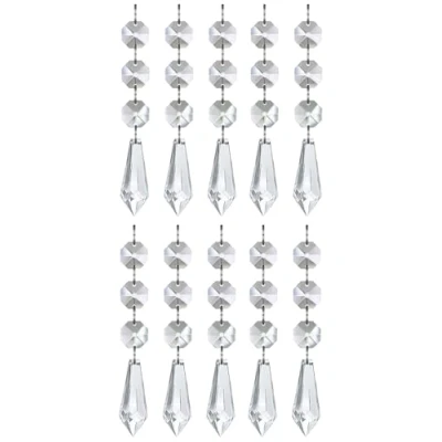 Afbeelding van UCLEVER 10 stuks kristallen zonnevanger hangers, 36 mm, druppelvorm, lichtvanger, prisma&#039;s voor ramen, huis, tuin, windgong (ijspegels)