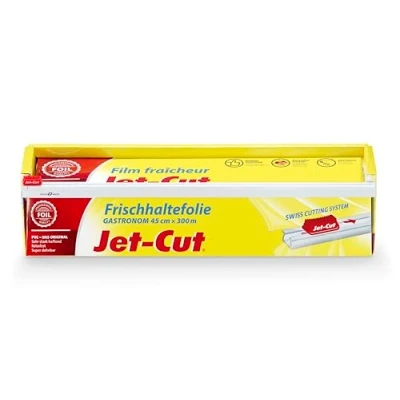 Afbeelding van Jet Cut Voedselhuishoudfolie, op maat te snijden, gastronomie, 45 cm x 300 m, extra groot, pvc, transparant, 1 stuk
