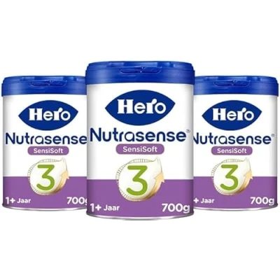 Afbeelding van 3x Hero Baby Nutrasense SensiSoft 3 Peutermelk (12 24 mnd) 700 gr