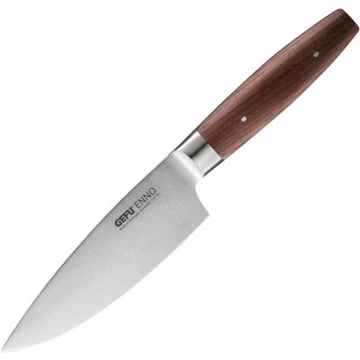 Afbeelding van Koksmes, Klein, 15 cm, Staal, Walnoothout GEFU ENNO