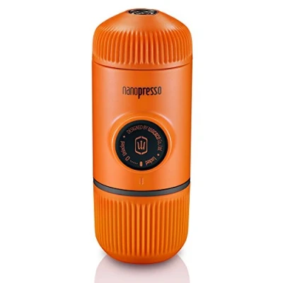 Afbeelding van WACACO Nanopresso Draagbaar Espressomachine, 18 Bar Druk Handmatige Koffiezetapparaten, Upgrade versie van Minipresso, Draagbare Koffiemachine voor Kantoor, Fietsen, Hiking, Oranje
