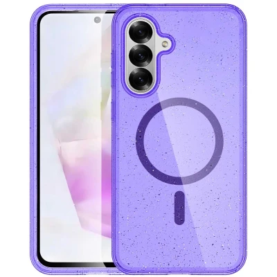 Afbeelding van imoshion Hoesje Geschikt voor Samsung Galaxy A56 Sparkle Backcover MagSafe Paars