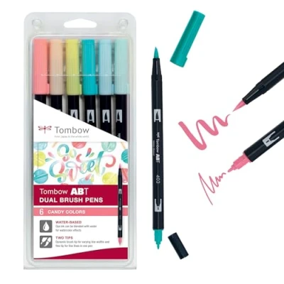 Image de Set de 6 feutres Tombow France &amp; Benelux Double Pointe