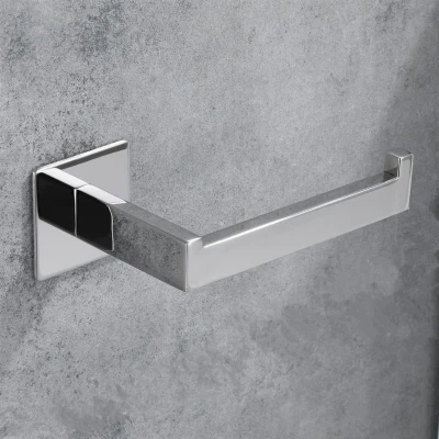Afbeelding van CCKOLE Toiletpapierhouder zonder boren 304 chroom roestvrij staal zelfklevend voor badkamer keuken (chroom zilver, boren)