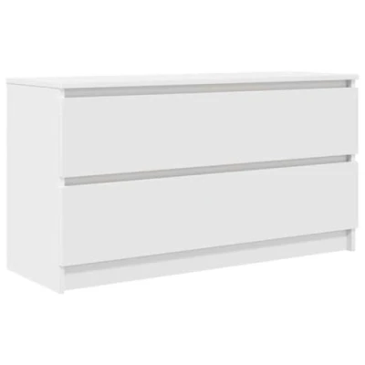 Image de vidaXL Meuble TV blanc 100x35x54 cm bois d&#039;ingénierie861796