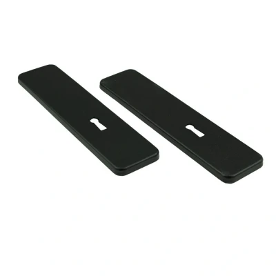 Afbeelding van Ami Kortschild rechthoekig 185x44x6,5mm SL 56 zonder krukgat aluminium gitzwart
