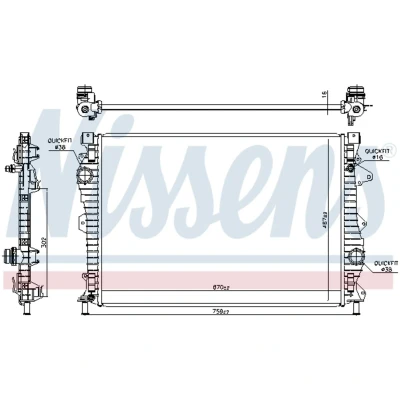 Afbeelding van NISSENS 606681 Radiateur Aluminium 670 467 16 Koelribben gesoldeerd