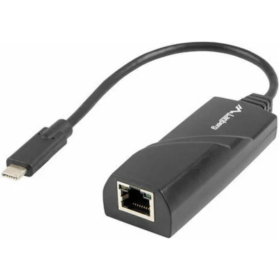 Afbeelding van USB C to RJ45 Network Adapter Lanberg NC 1000 02 Black 0,15 m