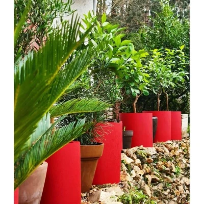 Afbeelding van Bloempot Riviera Ø 40 cm Rood Plastic Gerecycled Cirkelvormig