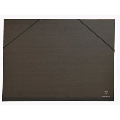 Afbeelding van Clairefontaine 48015C een tekenkarton met 3 kleppen elastiek, 32 x 45 cm, zwart