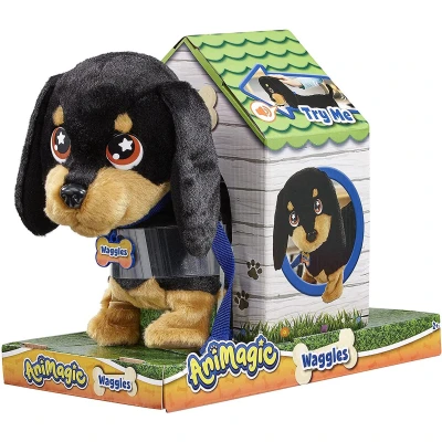 Afbeelding van Goliath Waggles the Sausage Dog knuffel 26 cm in de kleur Zwart