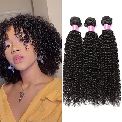 Afbeelding van RICHAIR Bundel Braziliaanse Krullen in set van 3 stuks, Braziliaans Haar, 12 Inch Natuurlijk Menselijk 50 g/stuk (totaal 150g), Zwarte Strengen