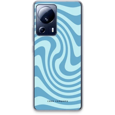Afbeelding van Case Company® hoesje geschikt voor Xiaomi 13 Lite Swirl Blauw Soft Cover Telefoonhoesje Bescherming aan alle Kanten en Schermrand