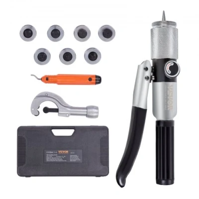 Image de VEVOR Expanseur Tubes Hydrauliques 0,95 2,86 cm Extenseur Hydraulique Tuyau HAVC avec 7 Têtes d&#039;Expansion Outil d&#039;Ébavurage Coupe tube Kit Élargisseur pour en Cuivre Aluminium Laiton Acier Doux