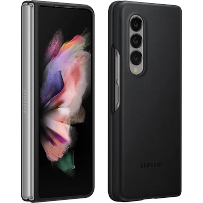 Afbeelding van Galaxy Z Fold3 5G Leren Hoesje EF VF926 Zwart Samsung Smartphone Hoesjes Geen Verzendkosten &amp; Morgen In Huis