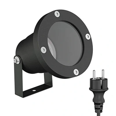 Afbeelding van ledscom.de DUK Tuinschijnwerper voor buiten, IP65, stopcontact, zwart, 1 x Gu10, max. 15 W, led, projector, tuin, tuinprojector, buiten
