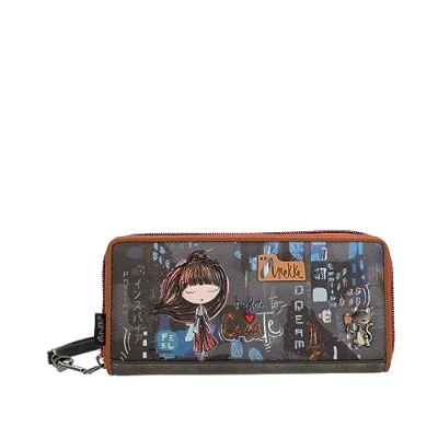 Afbeelding van Anekke Portemonnee Contemporary Embossed RFID Wallet Multicolor Veelkleurig