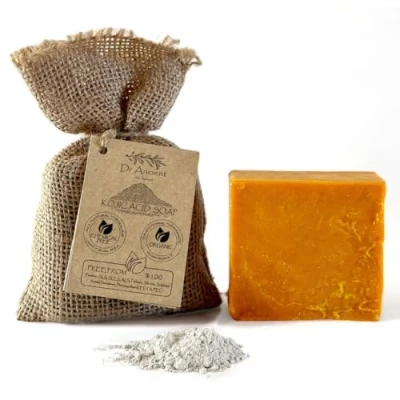 Afbeelding van Dr.Ancient Traditionele handgemaakte veganistische biologische kojic acid zeep antieke anti aging, huidverhelderend, hydraterend absoluut vrij van chemicaliën pure natuurlijke zeep!