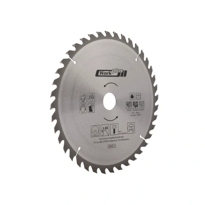 Afbeelding van Work Plus TCT Cirkelzaagblad 250 mm x 40 tand geschikt voor hout en spaanplaat