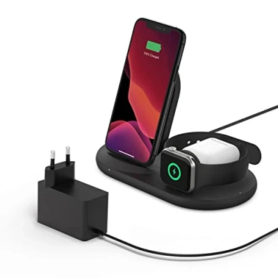 Image de Belkin Boost Charge 3 en 1 Chargeur Sans Fil 7.5W Noir