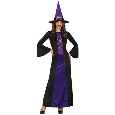 Afbeelding van Guirca Heks &amp; Spider Lady Voodoo Duistere Religie Kostuum Klassieke Paarse Purperella Vrouw Paars, Zwart Maat 42 44 Carnavalskleding Verkleedkleding