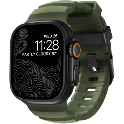 Afbeelding van Nomad Rocky Point Band Apple Watch 42mm / 44mm 45mm 49mm Forest Connector Black NM014797858