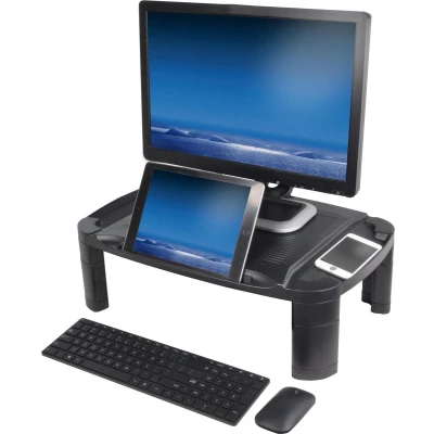 Afbeelding van DESQ® Monitorverhoger Tablet Houder 3 Hoogte Standen Xlarge Zwart