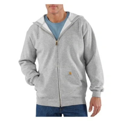 Afbeelding van Carhartt K122 Midweight Zip Front Hooded Sweatshirt Original Fit Heather Grey XL