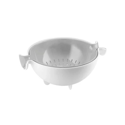 Afbeelding van Guzzini Colander And Bowl Set Spin&amp;drain Gray