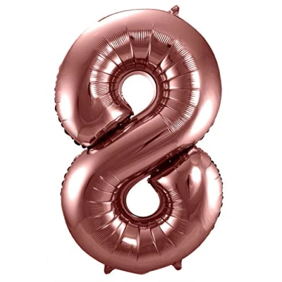 Afbeelding van Folie ballon cijfer 8 Brons 86cm
