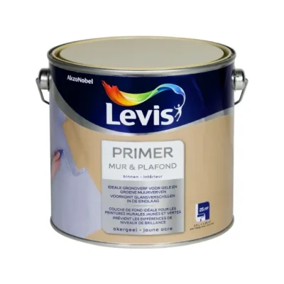 Afbeelding van Levis Primer Muur &amp; Plafond Okergeel 2.5L