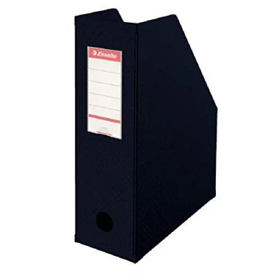 Afbeelding van Esselte tijdschriftencassette zwart rug 10 cm