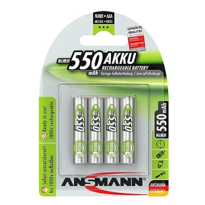 Image de Pack de 4 accus Ansmann AAA Micro 550mAH