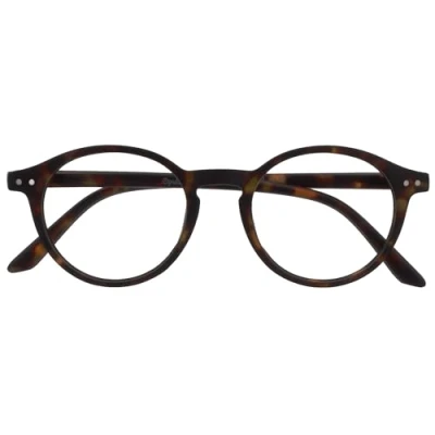 Afbeelding van OPULIZE REY Lunettes de lecture Monture ronde rétro Motif tortue marron mat Homme Femme Charnières à ressort R56 2 +1,00