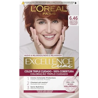 Afbeelding van Permanente Kleur Excellence L&#039;Oreal Make Up Donker koper Lichtbruin Nº 6,46