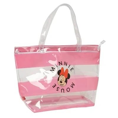 Afbeelding van Handtas Dames Minnie Mouse Beach Roze Transparant