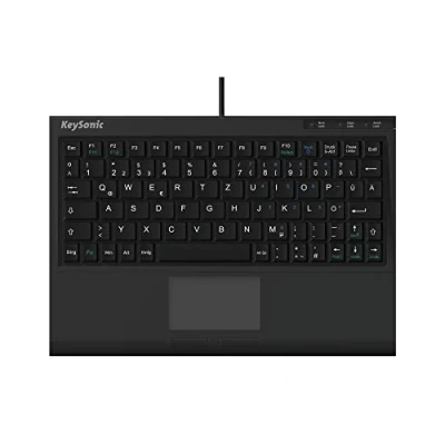 Image de KeySonic ACK 3410 Clavier avec pavé tactile USB Allemand noir