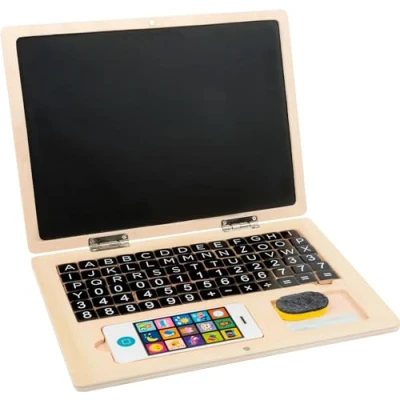 Image de Small Foot Ordinateur portable en bois avec tableau aimanté