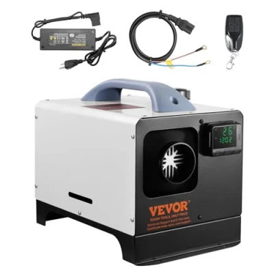 Image de VEVOR Chauffage Diesel Tout en Un 5 8 kW, Réchauffeur d&#039;Air à 36 ℃ Réglable, avec Télécommande Écran LCD, Faible Consommation de Carburant, Portable pour Camion Caravane Camping car Intérieur