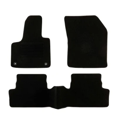 Afbeelding van DBS 1766266 autodeurmat op maat 3 delig anti slip zwart naaldvilt 900g / m2 velours productie assortiment Star
