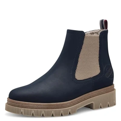 Afbeelding van s.Oliver Chelsea Snowboots, Dames, Maat: 37, Navy Kunststof