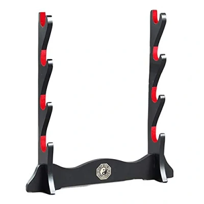 Afbeelding van Z fiber Japanse Zwaardhouder fluweel gewatteerd Katana Samurai Stand Display Alle Zwaarden, 4 Tier