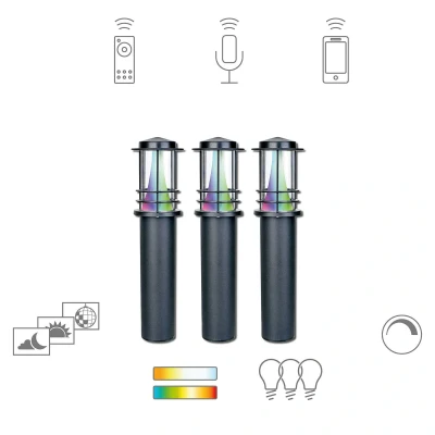 Afbeelding van Tint Staande Buitenlamp Led Smart Petunia Rgbw Set 3x LEDdirect.nl