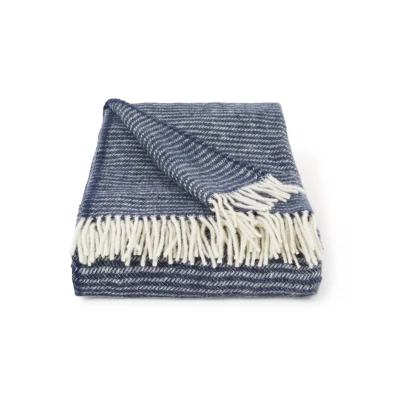 Afbeelding van Klippan Ralph Plaid Van Wol 130 X 200 Cm Donkerblauw