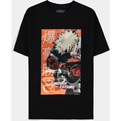 Afbeelding van My Hero Academia Heren Tshirt 2XL Bakugo Katsuki Zwart