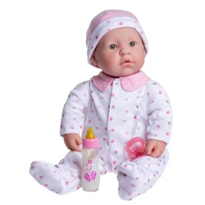Afbeelding van JC TOYS La Baby pop, 51 cm, met zacht en wasbaar lichaam, magische fles fopspeen, roze, ontworpen in Spanje, +2 jaar